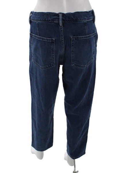 Uniqlo Womens Elastic Waistband Cotton Pants Blue Size 07
