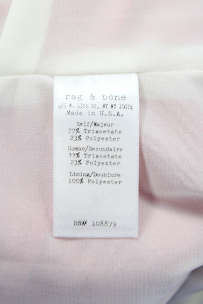 Rag & Bone Womens Back Zip Sleeveless Scoop Neck Boxy Top Pink Size Medium