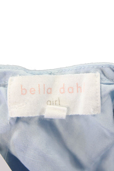 Bella Dahl Girls Scoop Neck Ombre Boxy Tank Top Blue White Size 12