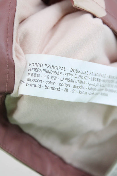 Zara Girls Front Zip Hooded Polka Dot Rain Coat Brown Pink Size 18-24 Months