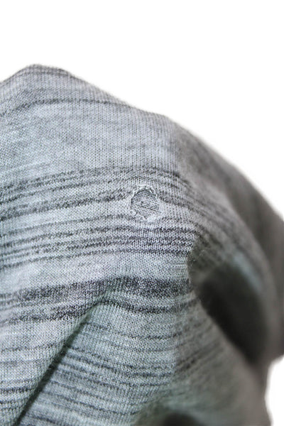 Vince Bergdorf Womens Striped Print Sleeveless Scoop Neck Tank Top Gray Size XS
