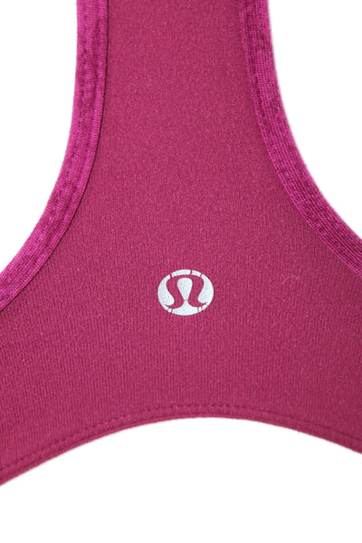 Lululemon Womens Jacquard Print Sleeveless Active Tank Top Magenta Size M