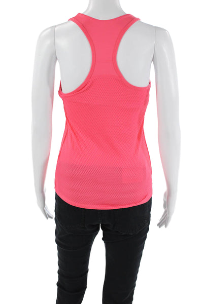 Lucky In Love Womens Textured Sleeveless V-Neck Tank Top Hot Pink Size S