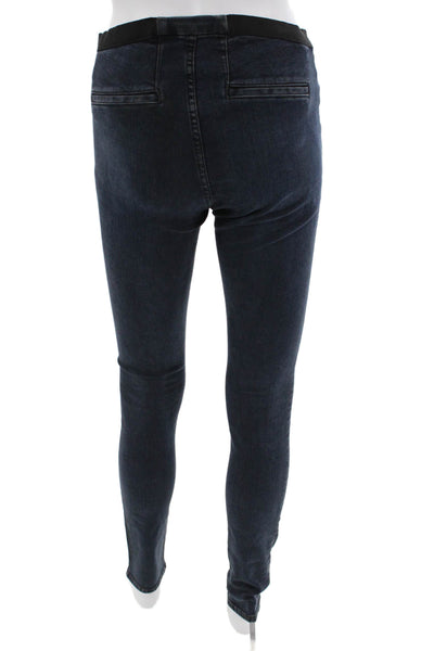 Helmut Lang Womens Elastic Waistband Mid Rise Denim Leggings Blue Size 27