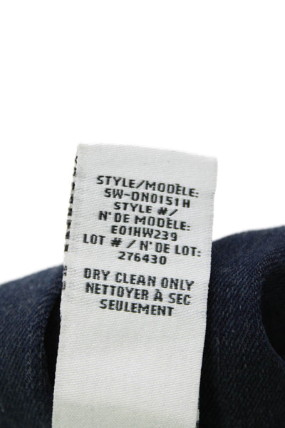 Helmut Lang Womens Elastic Waistband Mid Rise Denim Leggings Blue Size 27