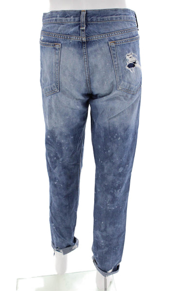 Rag & Bone Jean Womens High Rise Distressed Boyfriend Jeans Blue Size 28