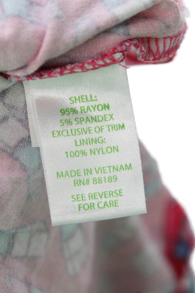 Lily Pulitzer Womens Graphic Lipstick Print Sleeveless Mini Dress Pink Size XS