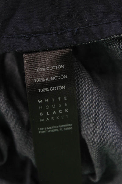 White House Black Market Womens Cotton Collared Denim Mini Dress Blue Size 00