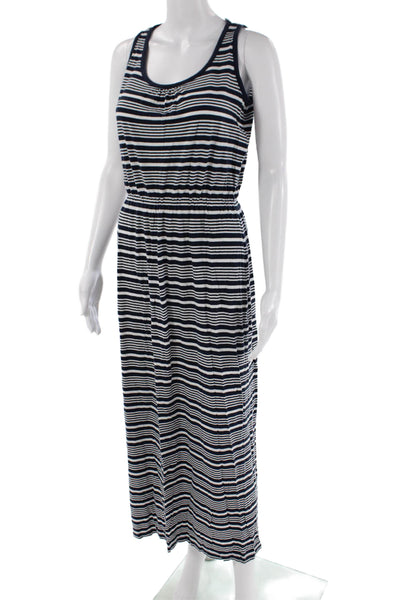 Vineyard Vines Womens Cotton Striped Print Sleeveless Tank Dress Blue Size S
