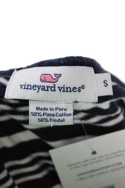 Vineyard Vines Womens Cotton Striped Print Sleeveless Tank Dress Blue Size S