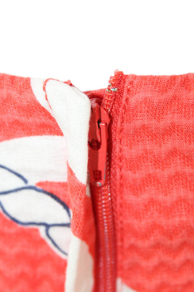 Lily Pulitzer Womens Cotton Graphic Print Mini Casual Shorts Orange Size 2