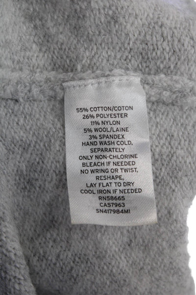 Something Navy Womens Cotton V-Neck Long Sleeve Pullover Sweater Top Gray Sz XS