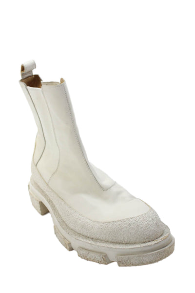 Both X Dion Lee Womens Leather Pull On Ankle Boots White Size 40 10