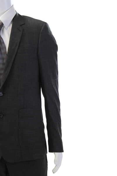 Sandro Mens Two Button Classic Lapel Suit Grey Wool Size EUR 50/46