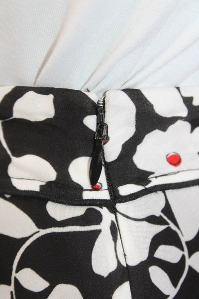 10 Crosby Derek Lam Womens Textured Zip Tier Floral Skirt Black Size 04