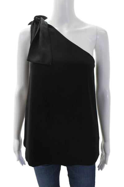 Theory Womens Textured One Strap Lined Sleek Tank Top Black Size S