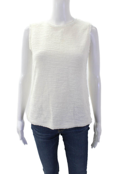 Banana Republic Womens Sleeveless Round Neck Tank Blouse White Size XS