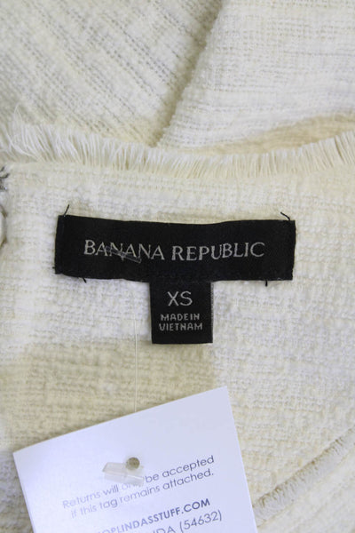 Banana Republic Womens Sleeveless Round Neck Tank Blouse White Size XS