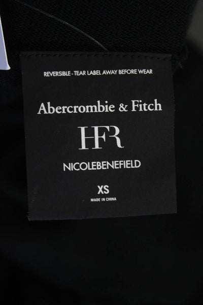 Abercrombie & Fitch Womens High Neck Paneled Long Sleeve Top Black Size XS