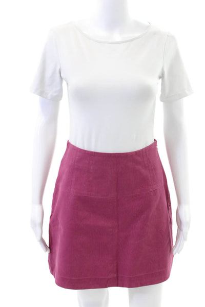 Free People Womens Zip Mini Skirt Pink Size 4
