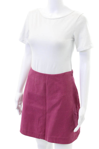 Free People Womens Zip Mini Skirt Pink Size 4