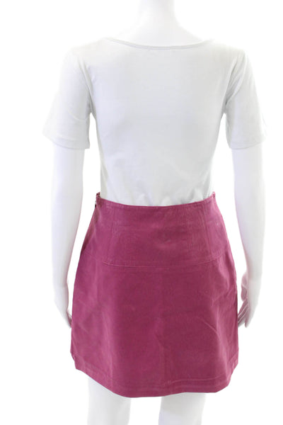 Free People Womens Zip Mini Skirt Pink Size 4