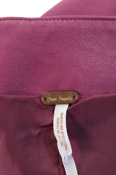Free People Womens Zip Mini Skirt Pink Size 4