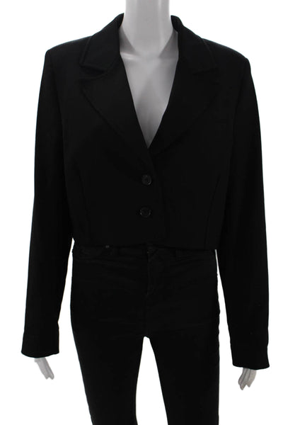 Les Coyotes De Paris Womens Cropped Blazer Jacket Black Size S