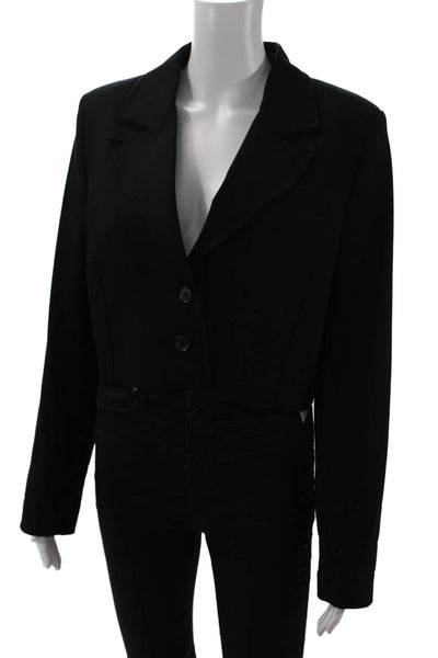 Les Coyotes De Paris Womens Cropped Blazer Jacket Black Size S
