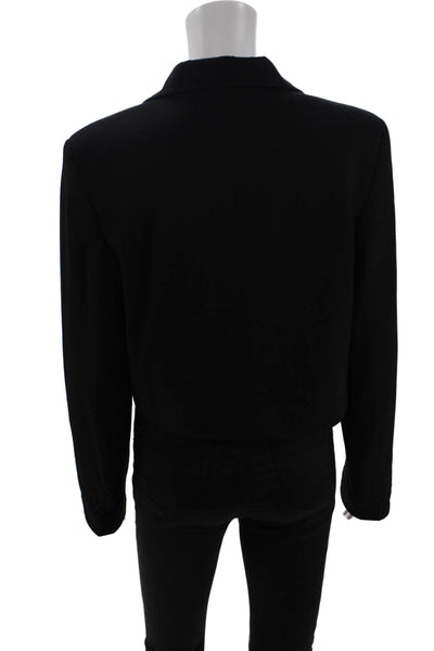 Les Coyotes De Paris Womens Cropped Blazer Jacket Black Size S