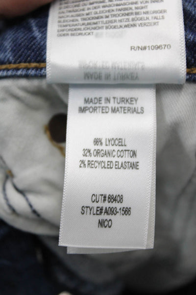 Agolde Womens Button Fly High Rise Medium Wash Skinny Jeans Blue Size 23