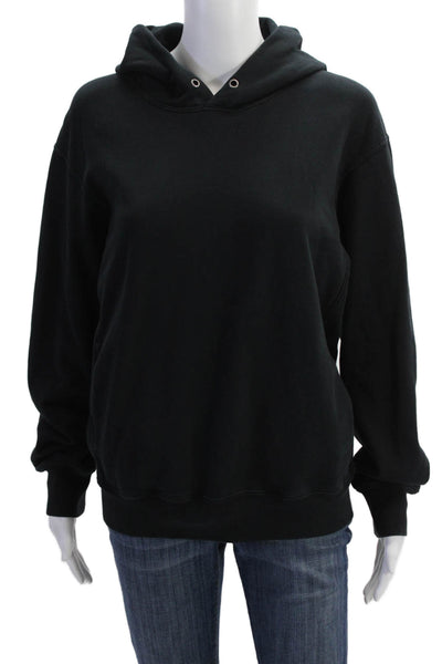 Uniqlo Womens Pullover Long Sleeve Hoodie Sweatshirt Black Size Small
