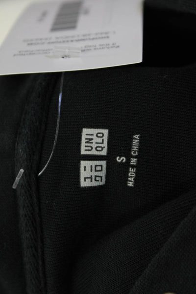 Uniqlo Womens Pullover Long Sleeve Hoodie Sweatshirt Black Size Small