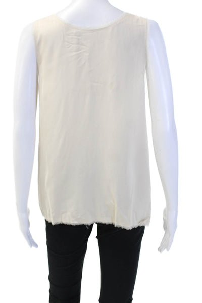 Vince Womens Solid Scoop Neck Pullover Tank Top Blouse Beige Size M