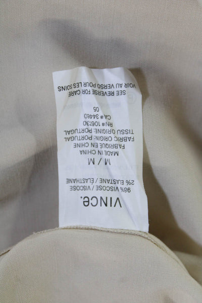 Vince Womens Solid Scoop Neck Pullover Tank Top Blouse Beige Size M