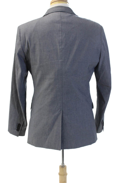 Banana Republic Mens Cotton Two Buttoned Pocketed Suit Jacket Gray Size 40