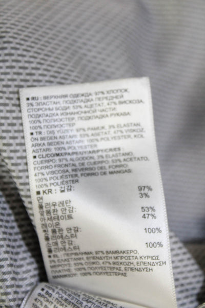 Banana Republic Mens Cotton Two Buttoned Pocketed Suit Jacket Gray Size 40