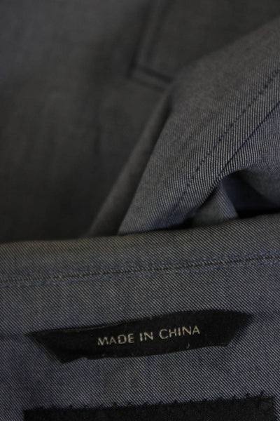 Banana Republic Mens Cotton Two Buttoned Pocketed Suit Jacket Gray Size 40