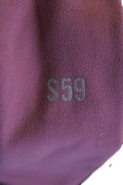 Splits59 Womens Pull On High Rise Ankle Leggings Mauve Size XS