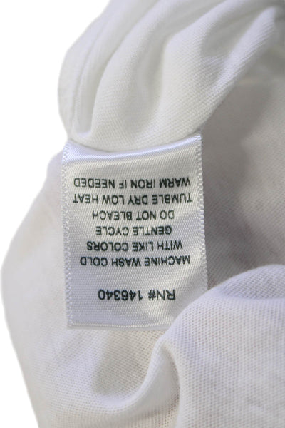 Amo Womens Cotton Blouse Top White Size M