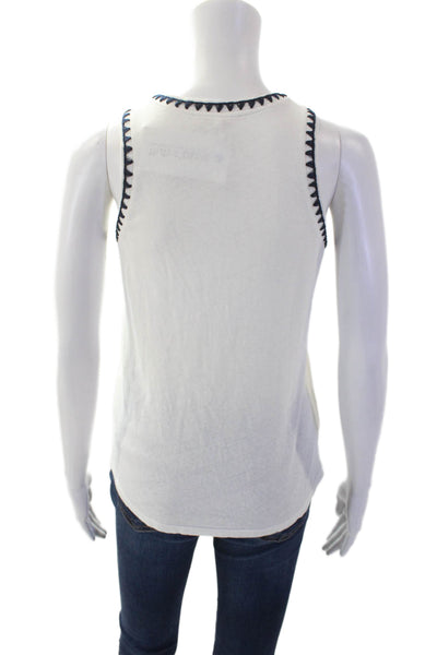 Maje Womens Sleeveless Tank Top White Size 3