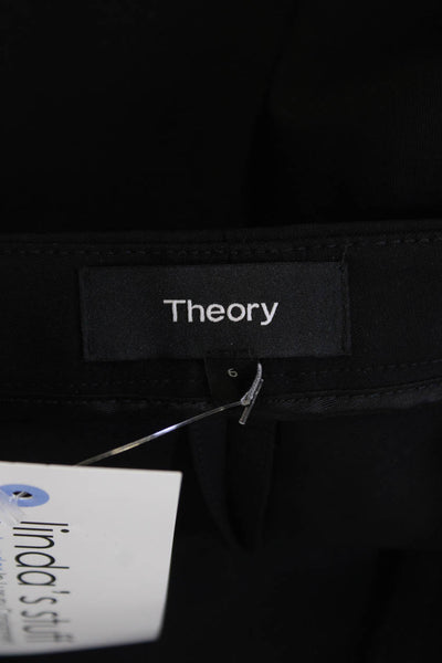 Theory Womens Cropped Pants Black Size 6
