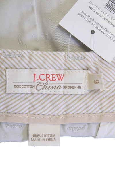 J Crew Womens Cotton Chino Shorts Beige Size 6