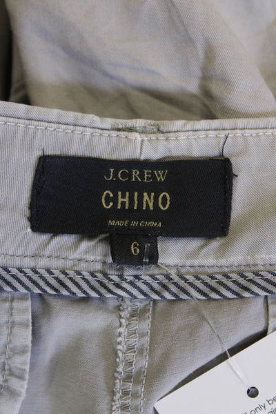J Crew Womens Cotton Chino Shorts Gray Size 6