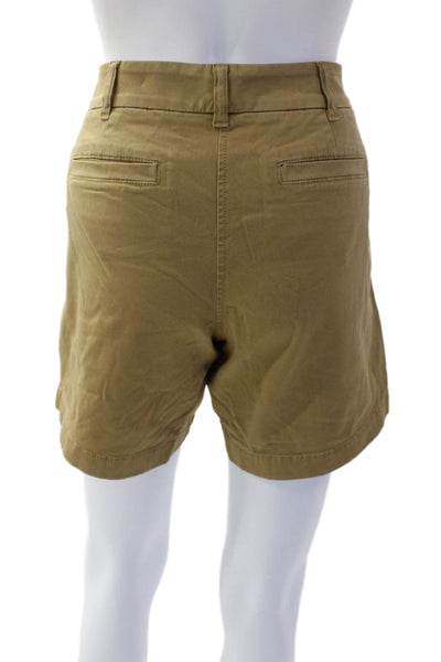 J Crew Womens Cotton High Rise Chino Shorts Brown Size 6