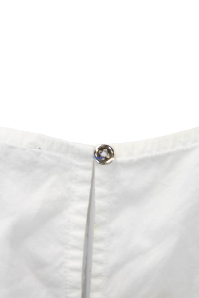 J Crew Womens Short Sleeve Round Neck Short Sleeve Top White Size XS