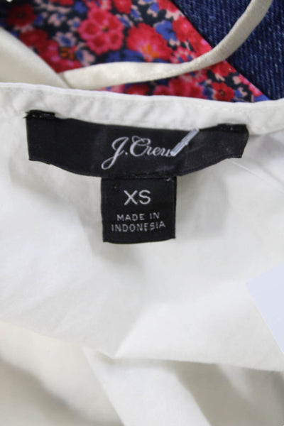 J Crew Womens Short Sleeve Round Neck Short Sleeve Top White Size XS