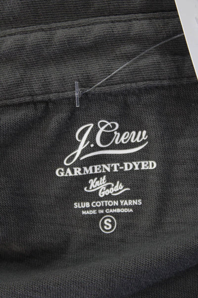 J Crew Mens Pocket Front Short Sleeve Collared Polo Shirt Gray Size Small