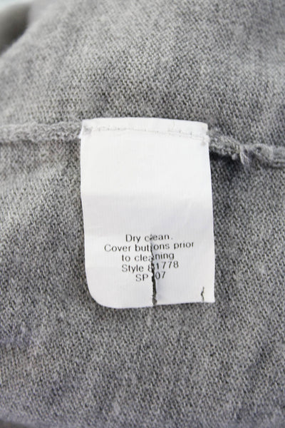 J Crew Womens Wool Long Sleeve Round Neck Knit Top Gray Size XS