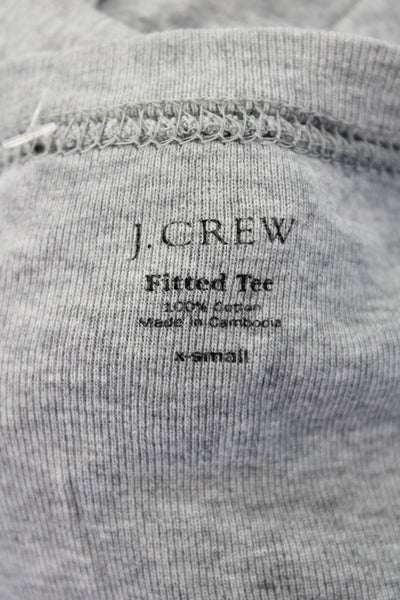 J Crew Womens Long Sleeve Round Neck Causal Top Gray Size XS